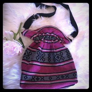 Crossbody bag made in Mexico color pink